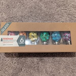 Handmade Holiday Glass Ornaments Set